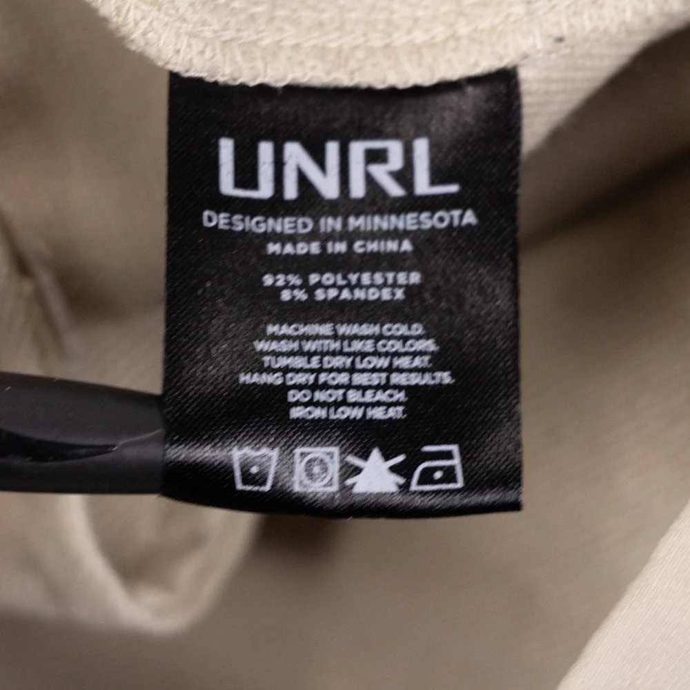 UNRL Halifax Golf Pants Mens M 31-33 Beige Polyester Spandex Tapered Athletic